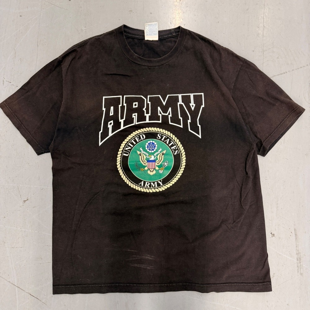 Army United States Graphic‎ T Shirt Black Edgewater Men's XL